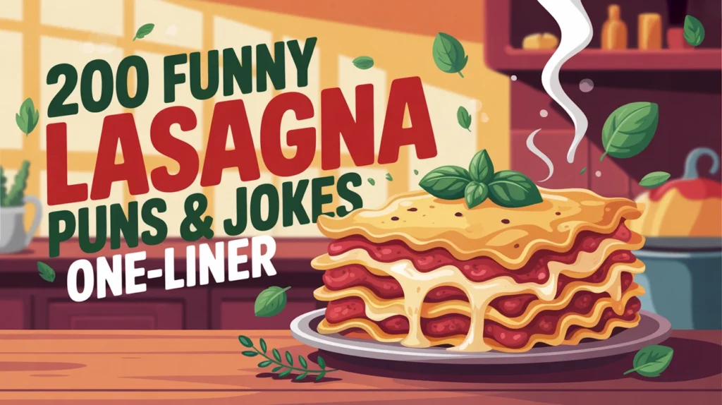 200+ Funny Lasagna Puns Jokes One Liner