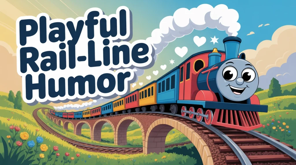 Playful Rail Line Humor
