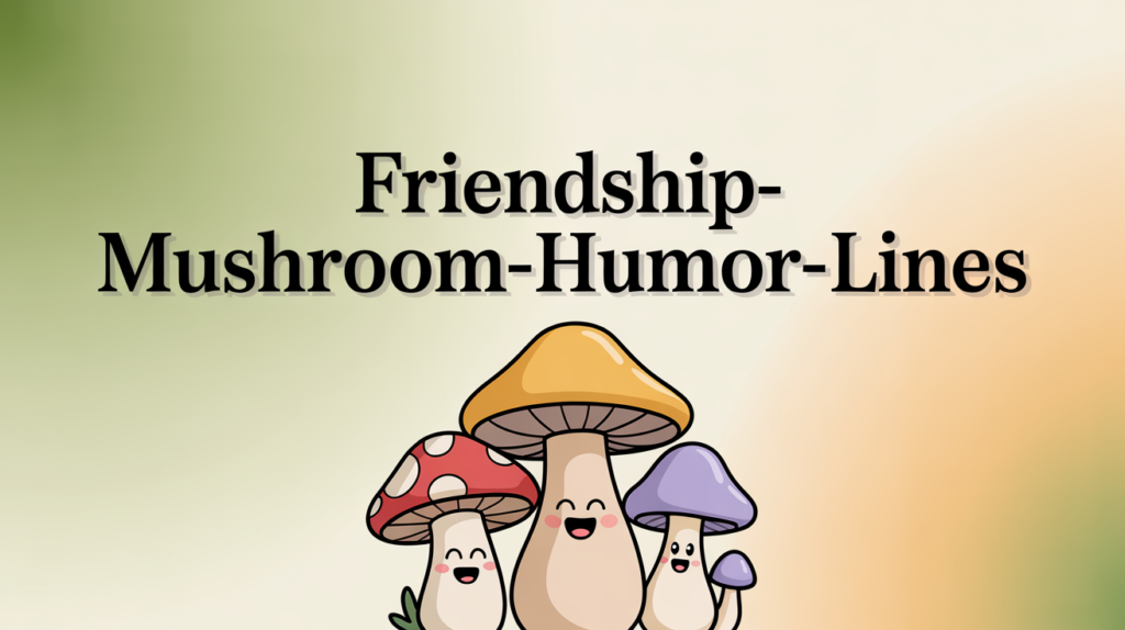 Friendship Mushroom Humor Lines