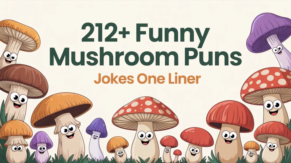 212+ Funny Mushroom Puns Jokes One Liner
