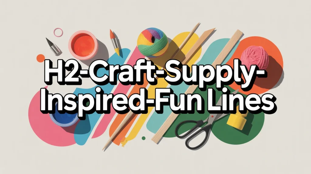 H2: Craft Supply Inspired Fun Lines