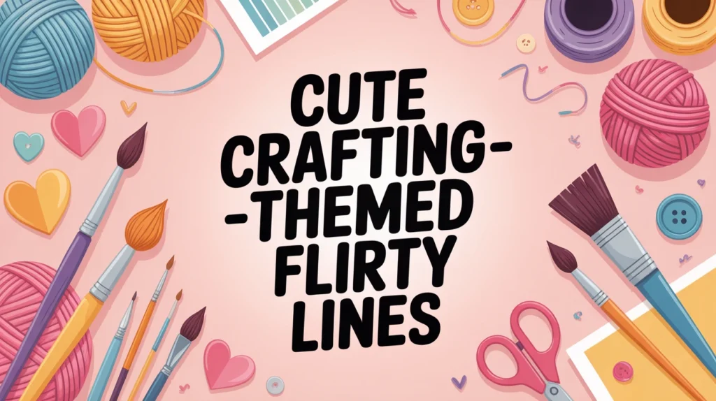 H2: Cute Crafting-Themed Flirty Lines