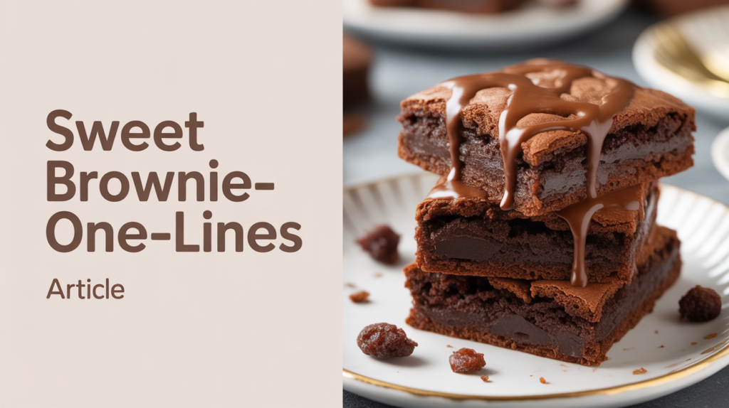 Sweet Brownie One-Liners