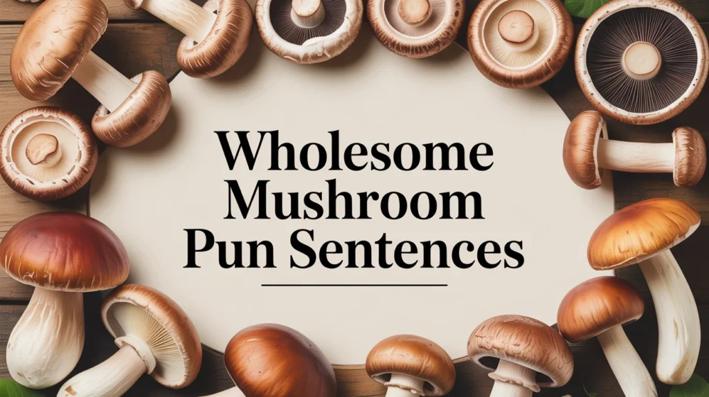 Wholesome Mushroom Pun Sentences