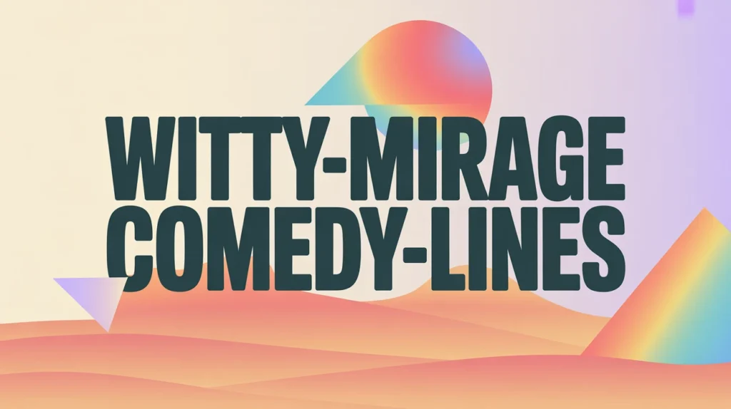 Witty Mirage Comedy Lines