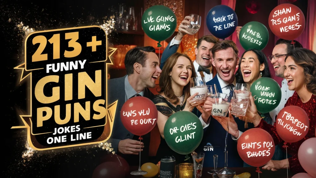 213+ Funny Gin Puns Jokes One Line