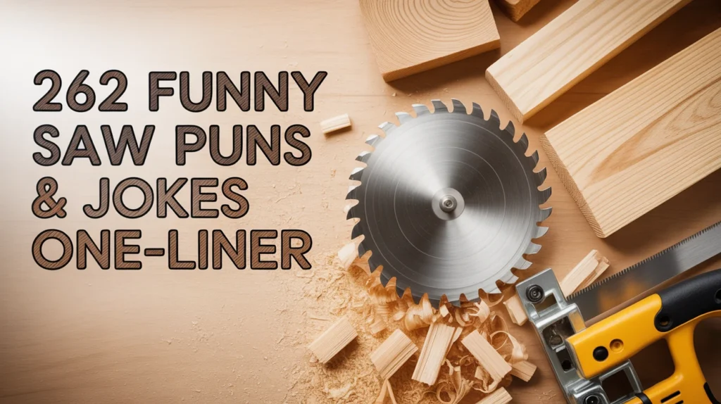 262+ Funny Saw Puns Jokes One Liner