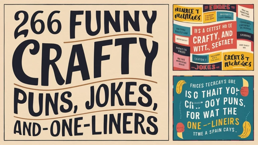 266+ Funny Crafty Puns Jokes One Liner