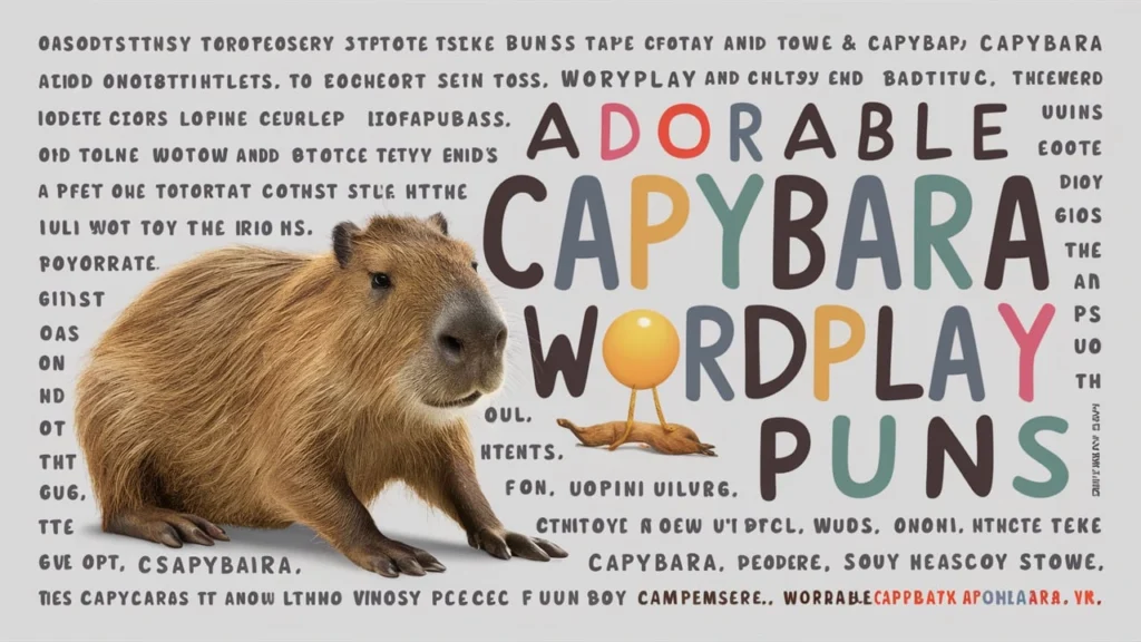 Adorable Capybara Wordplay Puns