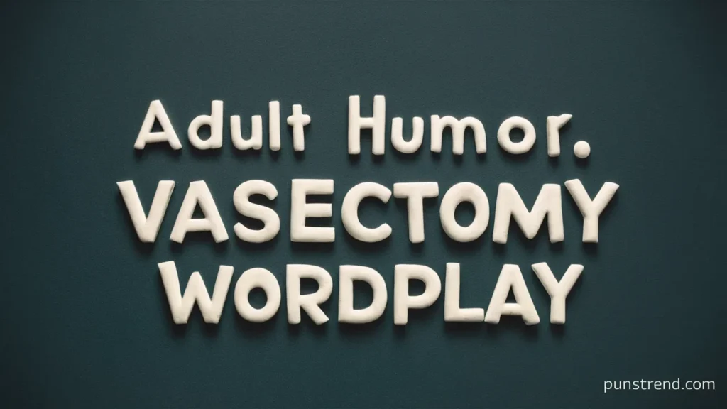Adult Humor Vasectomy Wordplay