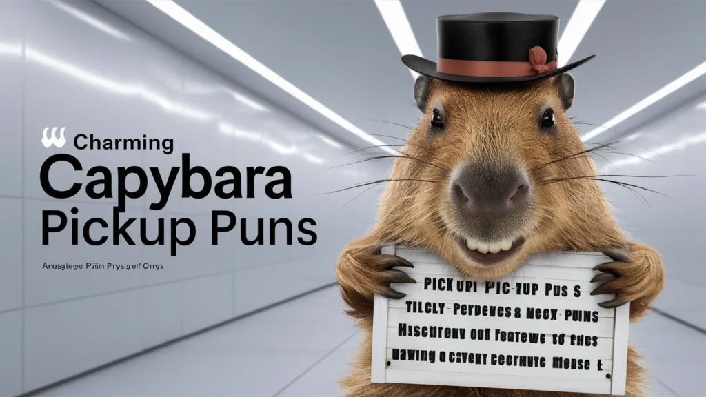 Charming Capybara Pickup Puns