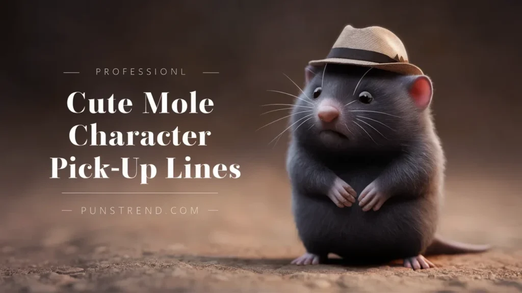 Cute Mole Character Pick-Up Lines