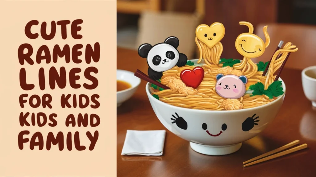 Cute Ramen Lines for Kids and Family