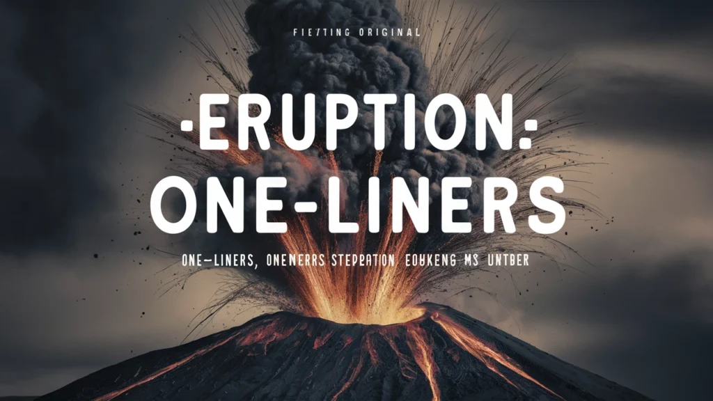 Eruption One Liners