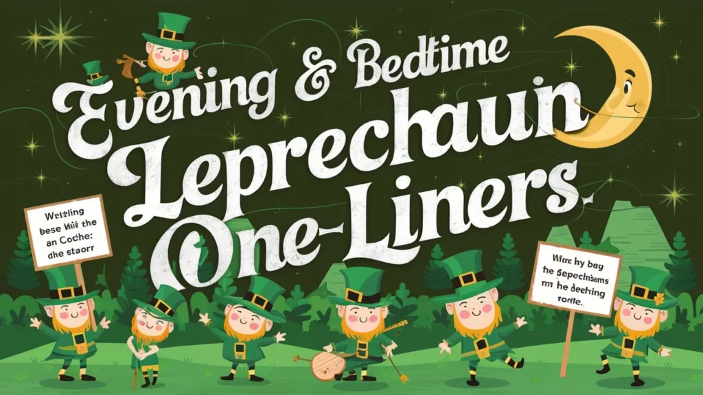 Evening & Bedtime Leprechaun One-Liners