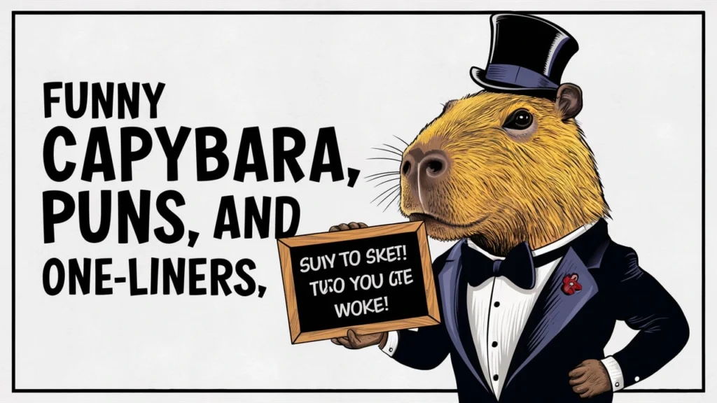 215+ Funny Capybara Puns Jokes One Liner