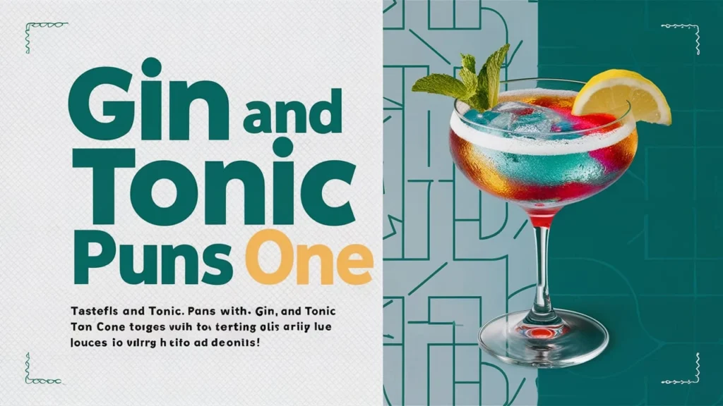 Gin And Tonic Puns One Line