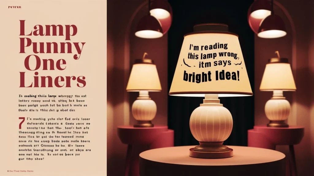Lamp Punny One Liners