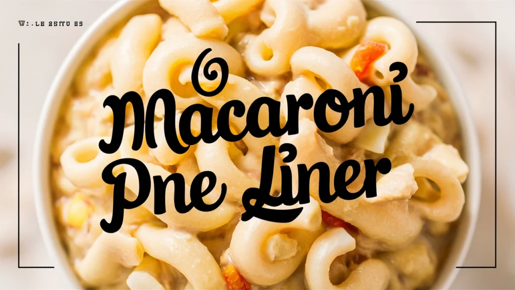 Macaroni Puns One Liner