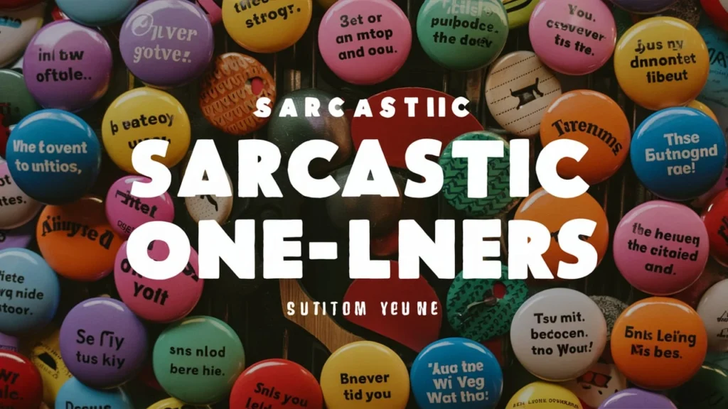 Sarcastic Button One-Liners