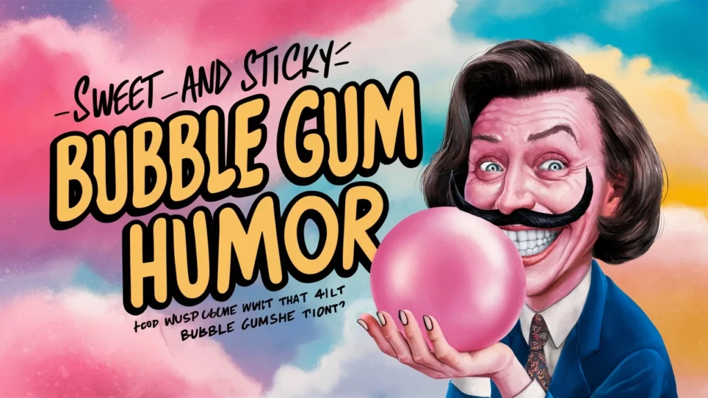 Sweet and Sticky Bubble Gum Humor