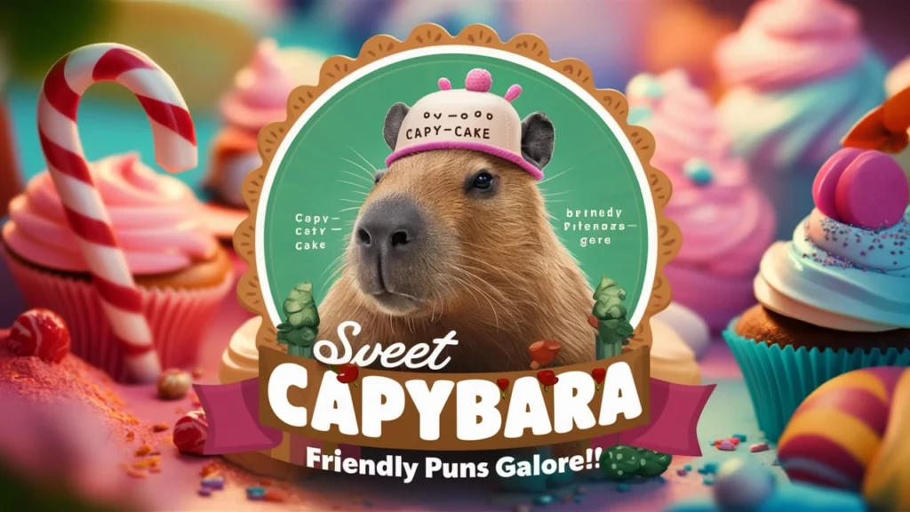 Sweet Capybara Friendly Puns