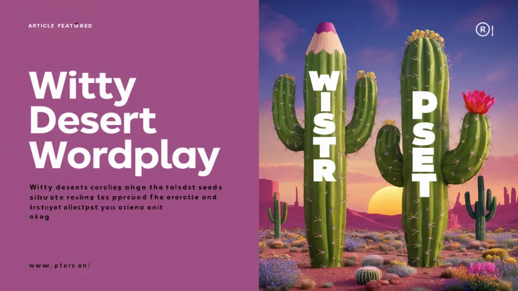 Witty Desert Wordplay