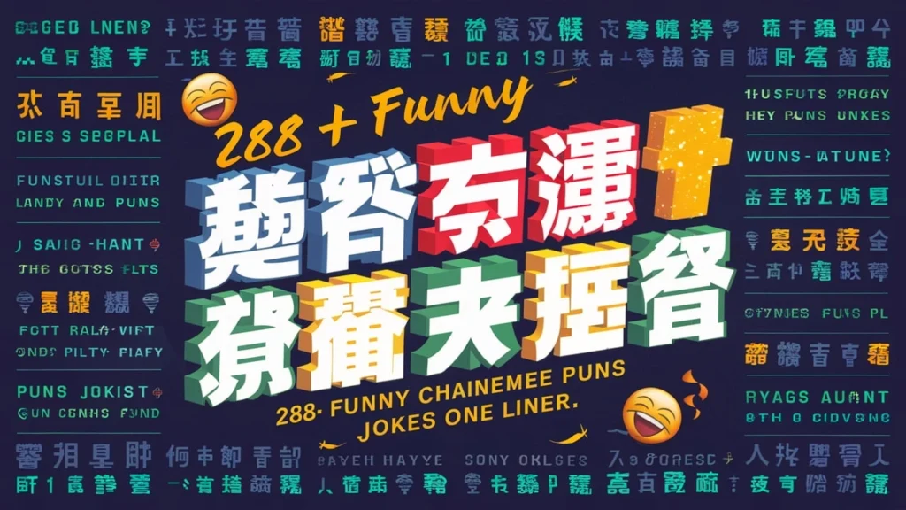288+ Funny Chinese Name Puns Jokes One Liner