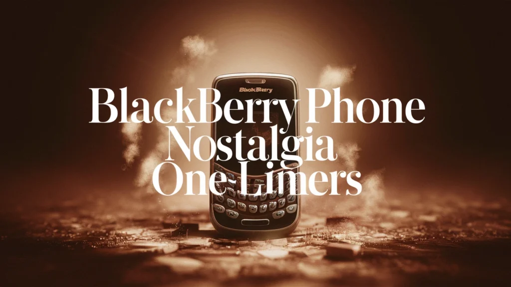 Blackberry Phone Nostalgia One-Liners