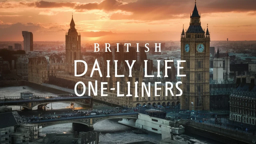 British Daily Life One-Liners