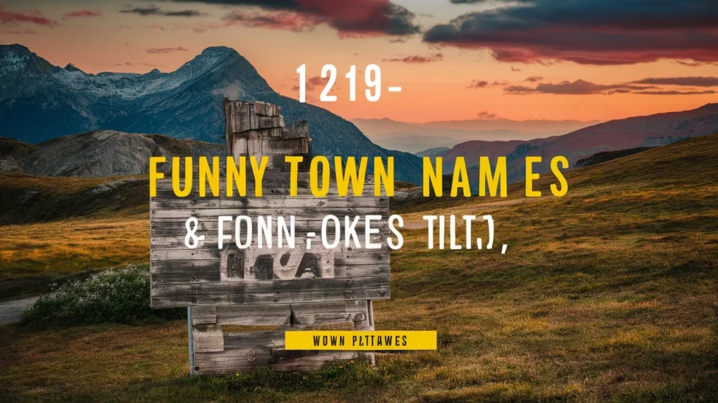 219+ Funny Town Names Puns Jokes One Liner