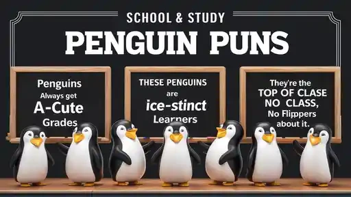 School & Study Penguin Puns