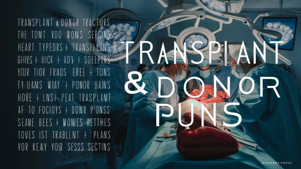 Transplant & Donor Puns