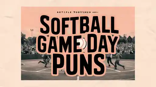 Softball Game Day Puns