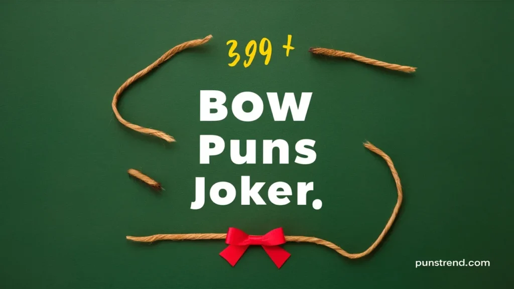399+ Funny Bow Puns Jokes One Liner