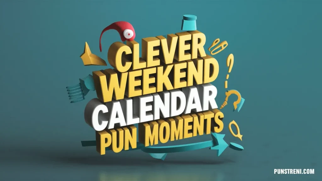 Clever Weekend Calendar Pun Moments