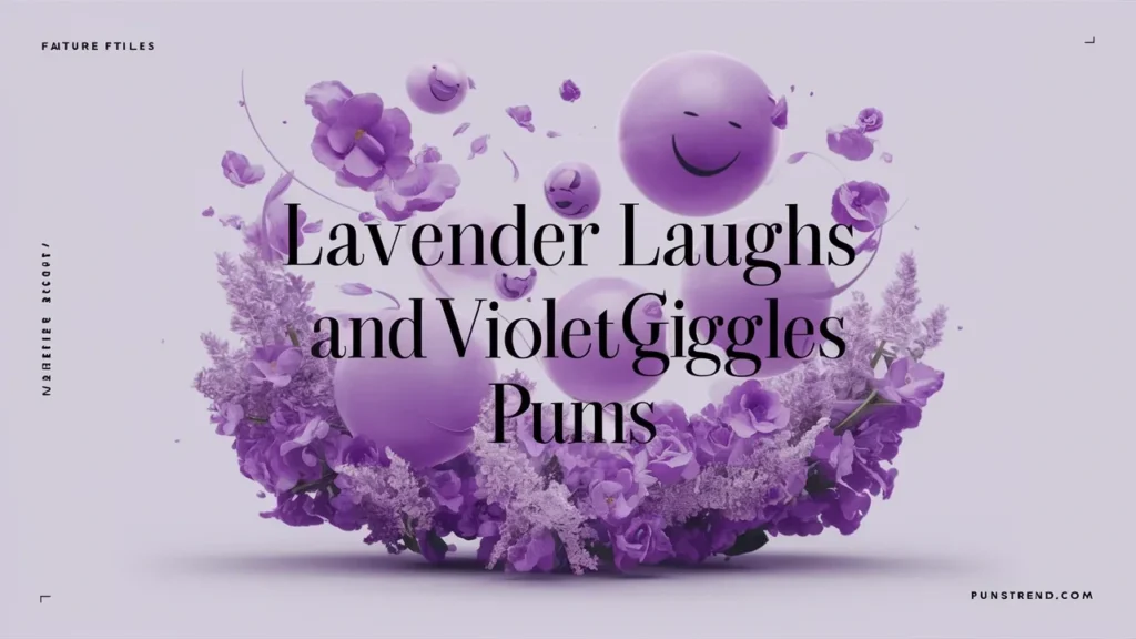 Lavender Laughs and Violet Giggles Puns