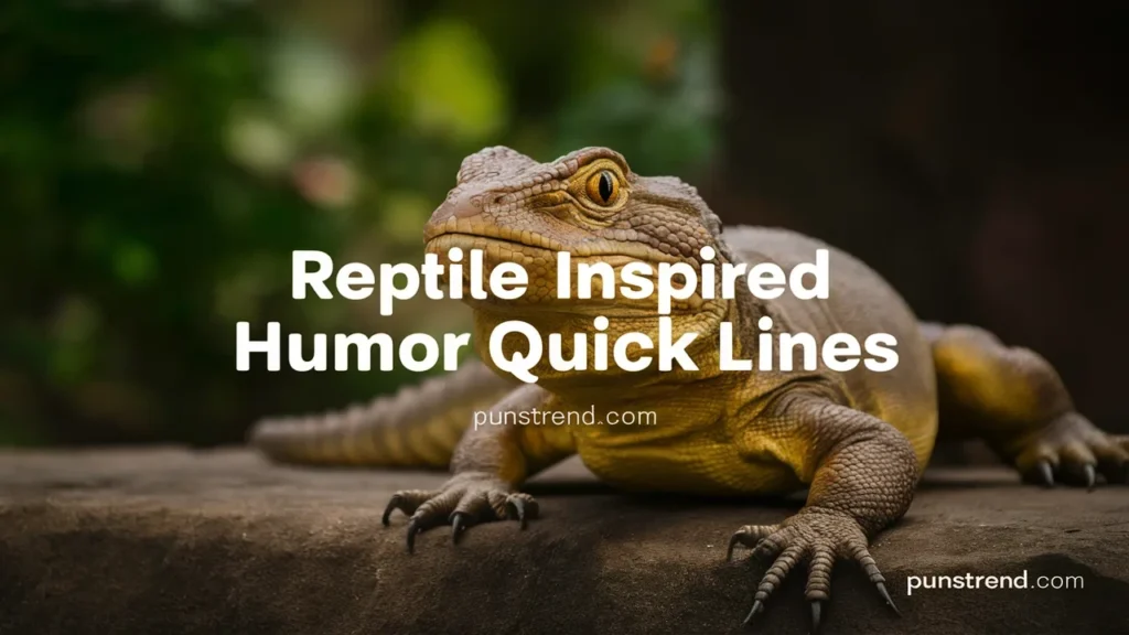 Reptile Inspired Humor Quick Lines