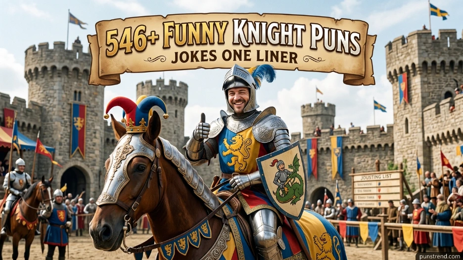 546+ Funny Knight Puns Jokes One Liner
