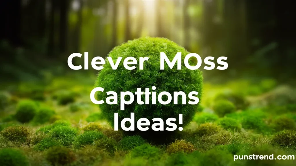 Clever moss pun captions ideas