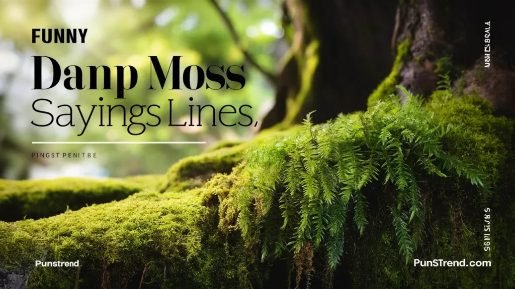 Funny damp moss sayings lines