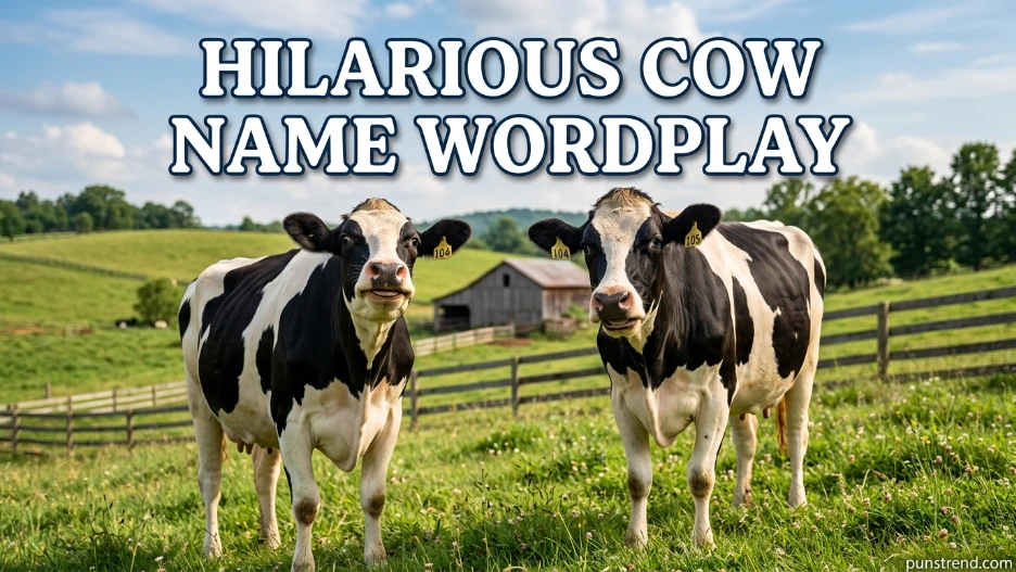 Hilarious Cow Name Wordplay