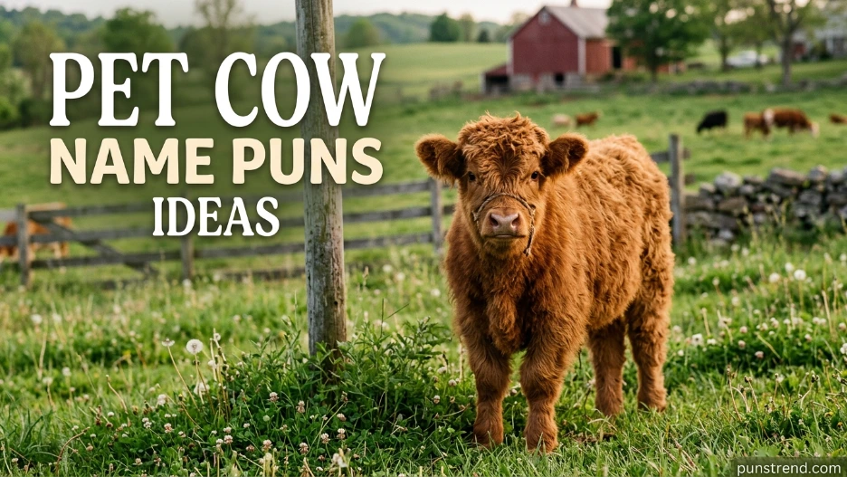 Pet Cow Name Puns Ideas