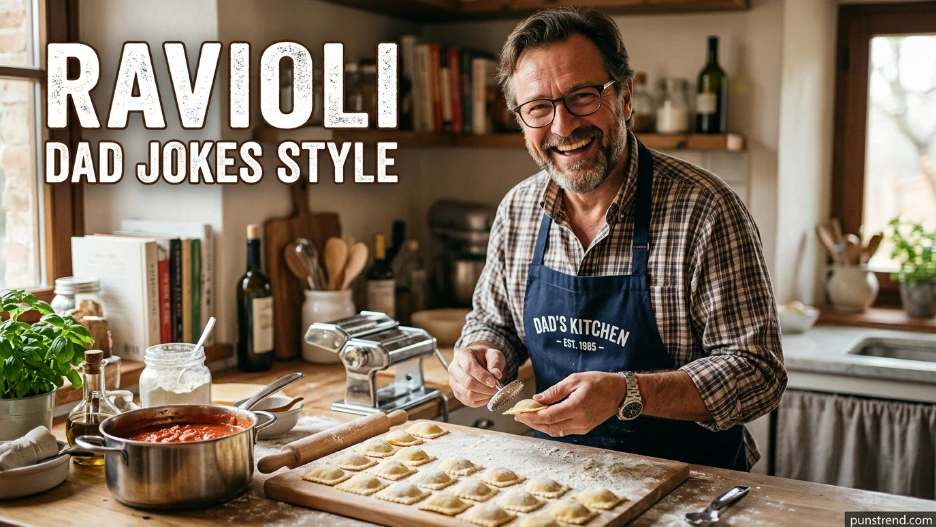 Ravioli dad jokes style