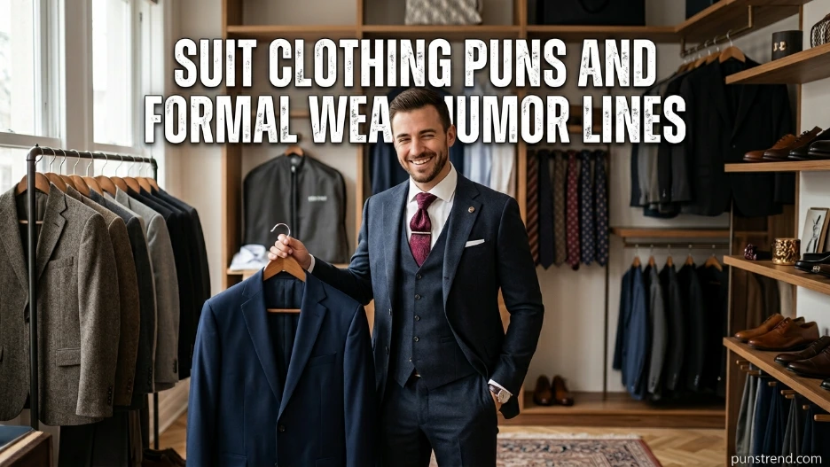 Suit Clothing Puns and Formal Wear Humor Lines