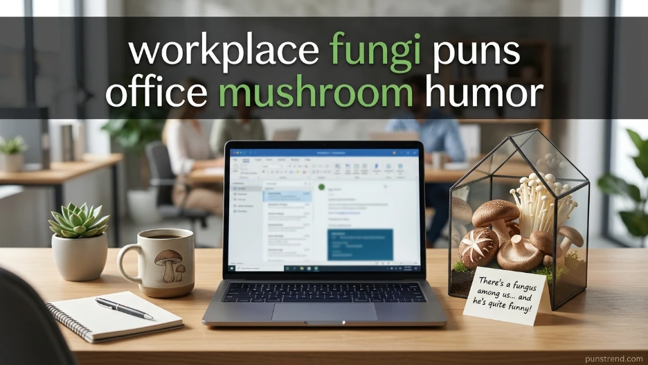 workplace fungi puns office mushroom humor