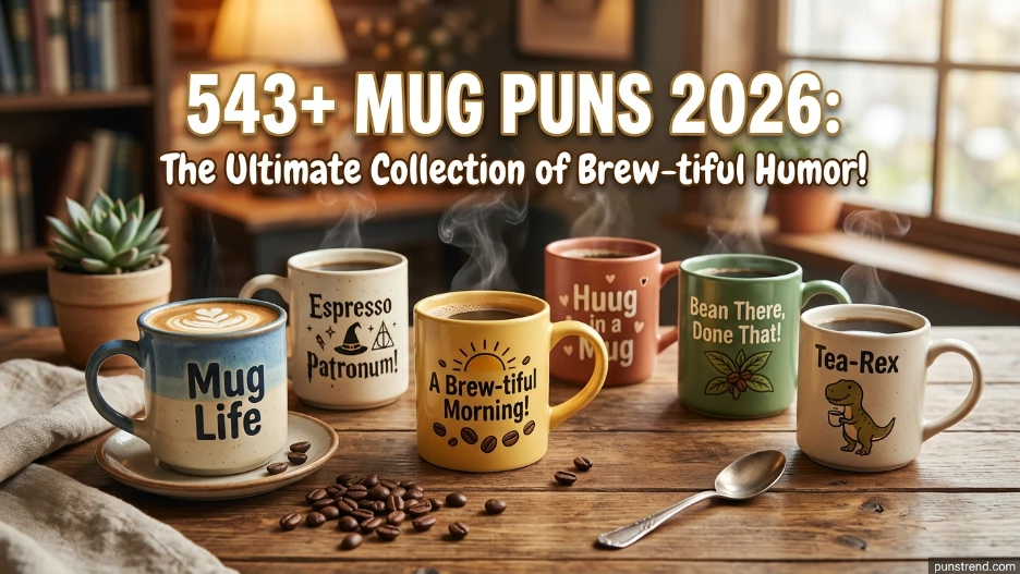 543+ Mug Puns 2026