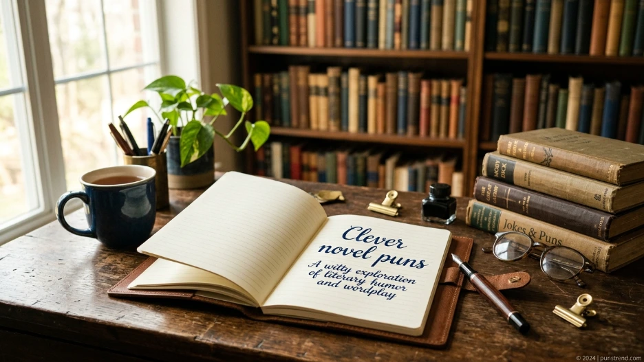 Clever novel puns