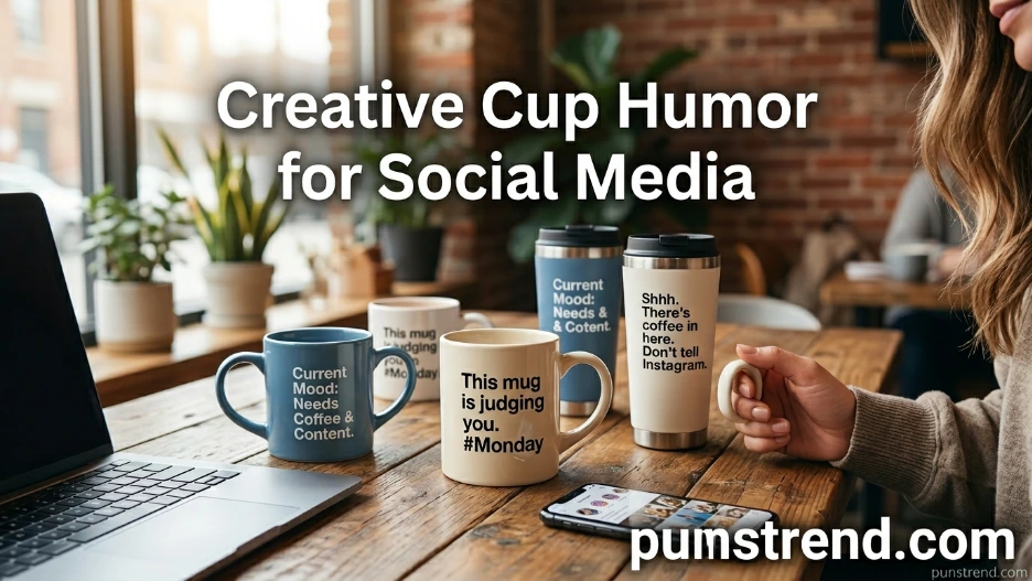 Creative Cup Humor for Social Media